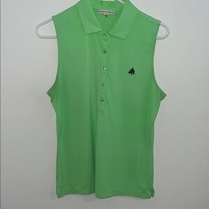 Fairway & Greene Green Sleeveless Golf Shirt